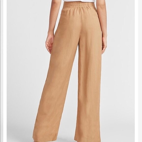 Express Linen super high rise beige button fly pants - Picture 11 of 11